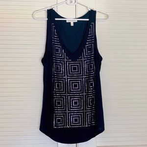 Banana Republic Metal Embellished V-neck Tank